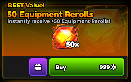 50 Equipment Rolls